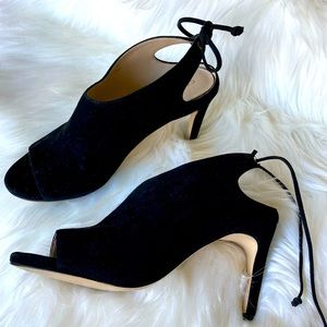 Cole Haan Nubuck Suede Tieback heels, 6.5B Excellent!